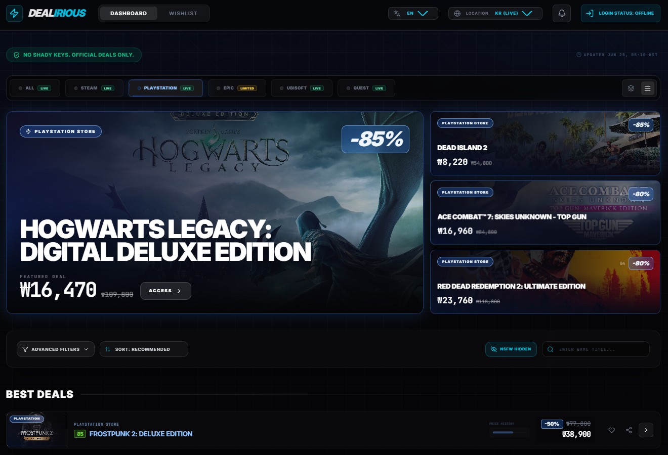 Dealirious screenshot